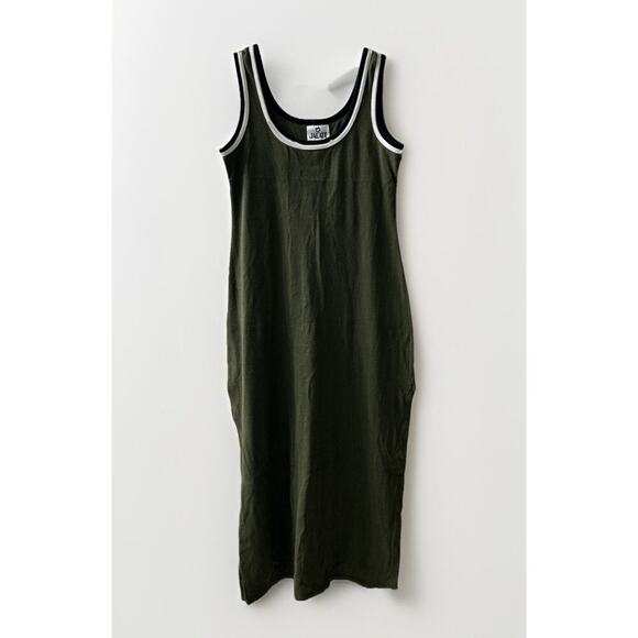 Vintage Y2K Women's Jalate USA S Olive Green Dress Sleeveless Scoop Neck 90s - Picture 4 of 9